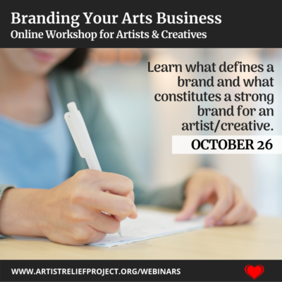 October 26 Branding for Your Arts Business ARP Webinar